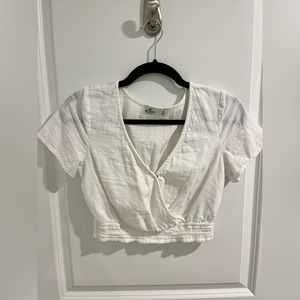 100% cotton white crop top